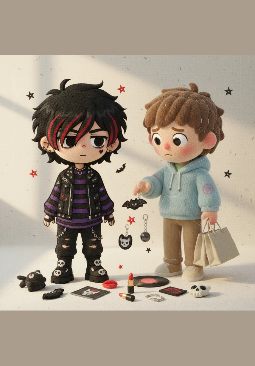 Drawn by curiosity, Leo drifted closer, trying to look casual while squinting to see the collection of enamel pins on her backpack. He hoped to catch a glimpse of a familiar band logo or a favorite anime character without appearing too strange.