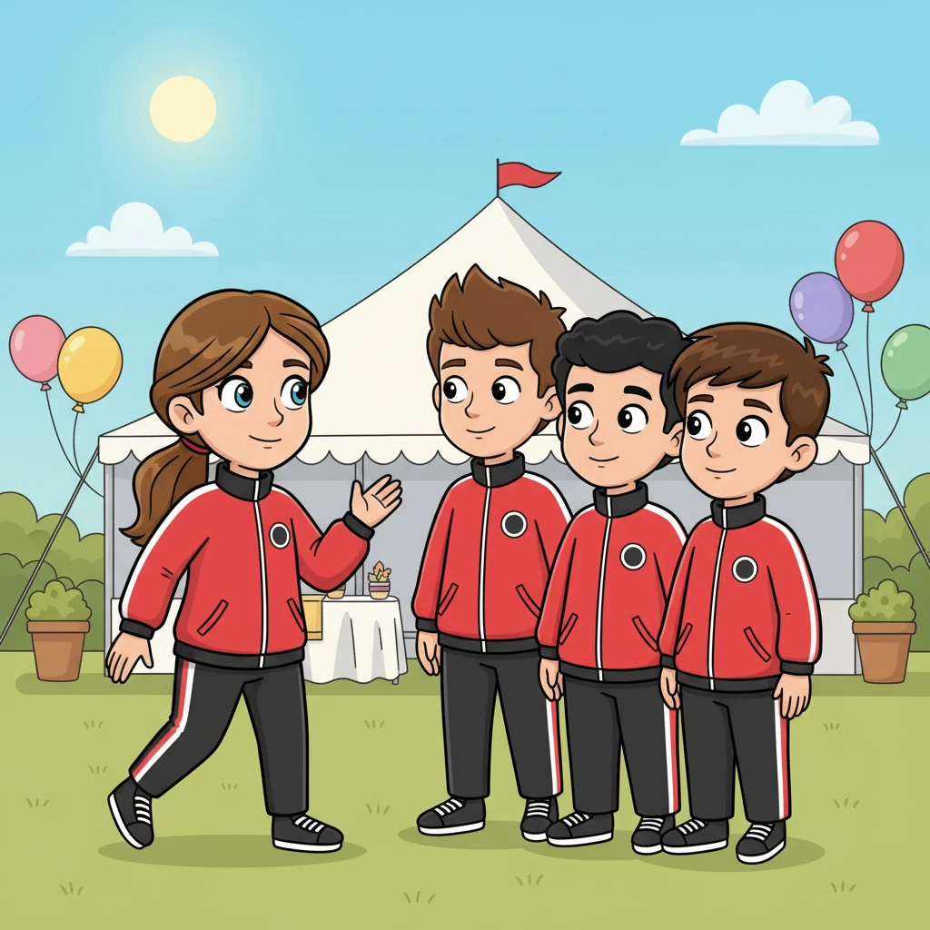 Days later, at a league charity event, Tatiana spots Jack, Luke, and surprisingly, Quinn, chatting together. Taking a deep breath, she walks over, a hesitant smile on her face. A quiet "Hey guys" breaks the long silence, opening the door for a tentative, much-needed conversation.