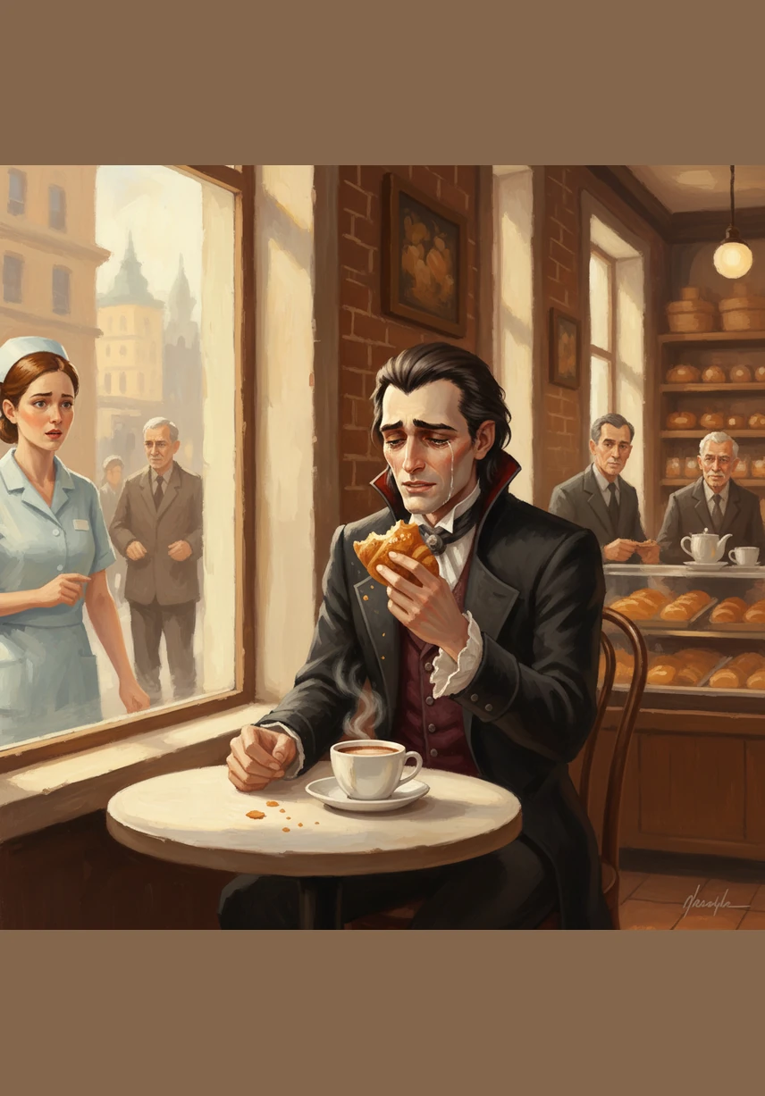 At a local bakery, Victor sat by the window and took his first bite of a buttery croissant. The explosion of flavor and the heat of the coffee on his tongue brought tears to his eyes. To the other patrons, he was just a pale man crying over breakfast, but to Victor, it was a miracle of the senses.