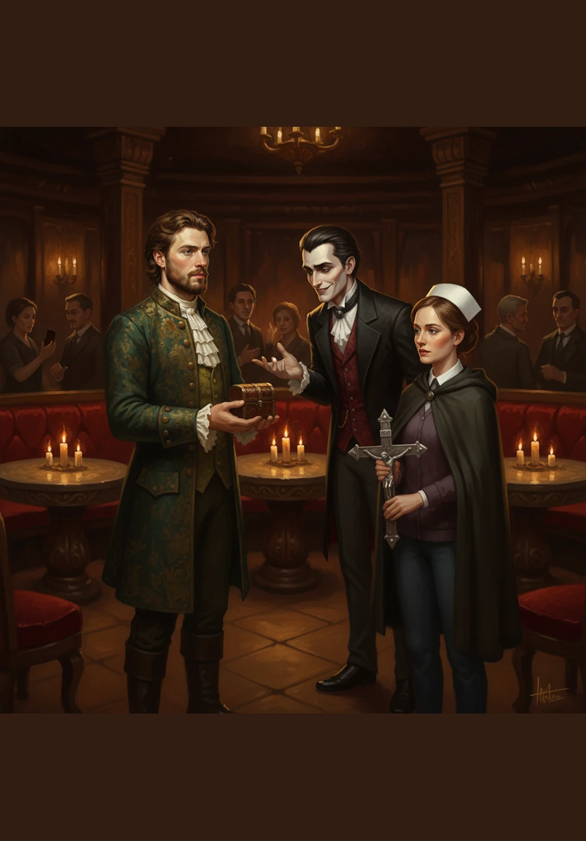 He visited the dark underground club where his old vampire acquaintances gathered to share his incredible news. They only chuckled, patting him on the shoulder and complimenting his convincing human costume. No matter how much he insisted he had a pulse, they simply thought he was committed to a very long-term joke.