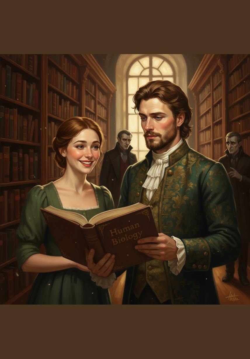 While browsing the library, a young woman named Clara noticed his intense focus on a book about human biology. When he sheepishly admitted he used to be a creature of the night, she laughed and said she loved his method acting approach to life. Even though she didn't believe him, her smile felt warmer than the sun.