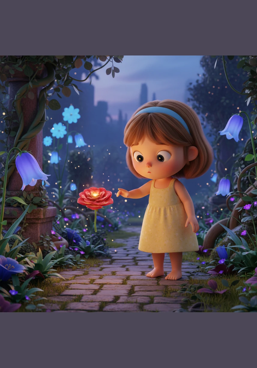 The rose, who called herself Rosetta, began to tell a story of the Lumina Realm, a forgotten world where colors sang and the trees were made of starlight. She explained that this garden was once the gateway to that magical place before people forgot how to believe.