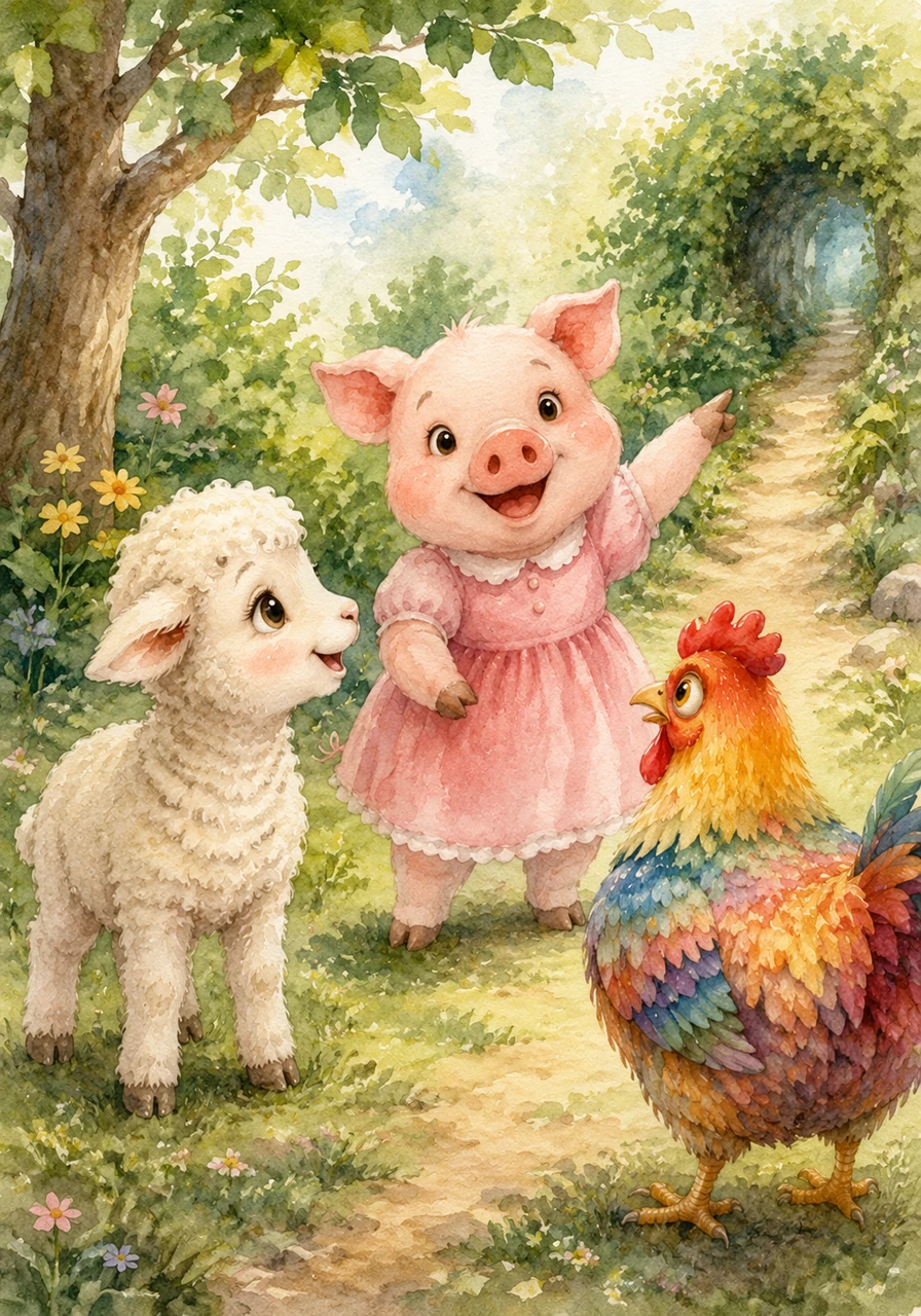 When Libby asked Kevin about the miraculous, magical Carlos the Chicken, Kevin’s eyes brightened with a sudden spark of knowledge. He stood up and pointed toward a hidden path, knowing exactly where the all-knowing chicken was waiting.