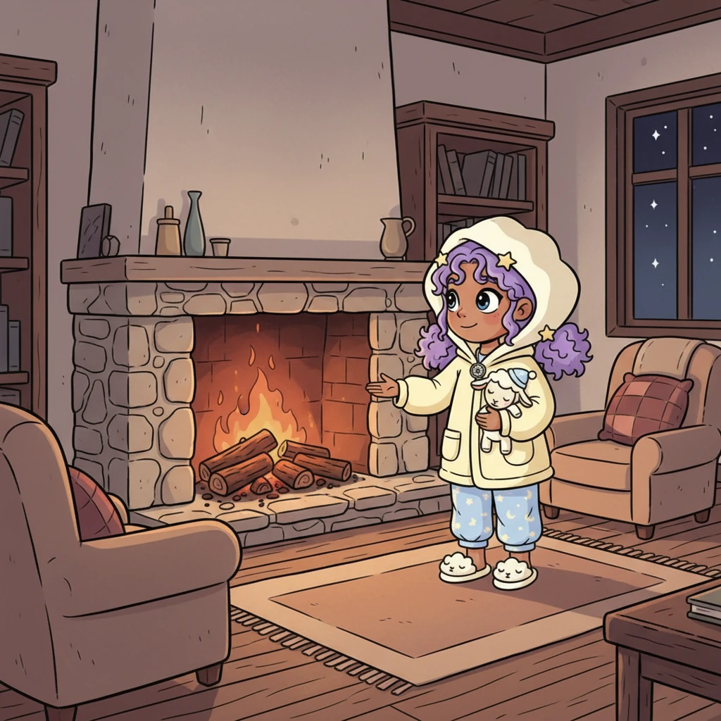 Further along, a peaceful common room invites you in, its large cushioned chairs looking wonderfully soft and inviting. The embers in the grand hearth glow with a sleepy, warm light, casting a gentle red hue across the room. You pause, feeling the complete stillness, the quiet comfort of this safe space.