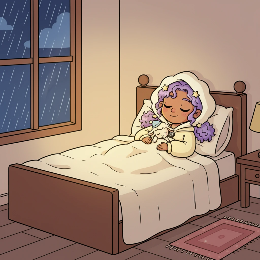 Your breathing becomes slow and even, matching the gentle rhythm of the rain outside, a perfect lullaby. You are safe and warm, quiet and still, with nothing you need to do and nothing you need to think about. Just the soft rain, your warm bed, and the profound stillness, guiding you effortlessly into deep, peaceful sleep, deeper and deeper.