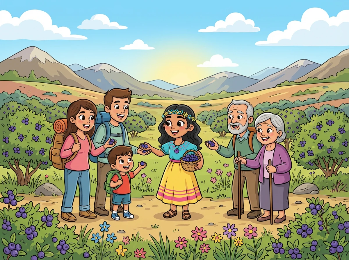 Desde entonces, el arbusto de Calafate se extendió por toda la Patagonia, ofreciendo sus deliciosos frutos a viajeros y lugareños. Quien los prueba, siente el llamado de la tierra y la promesa de regresar.
