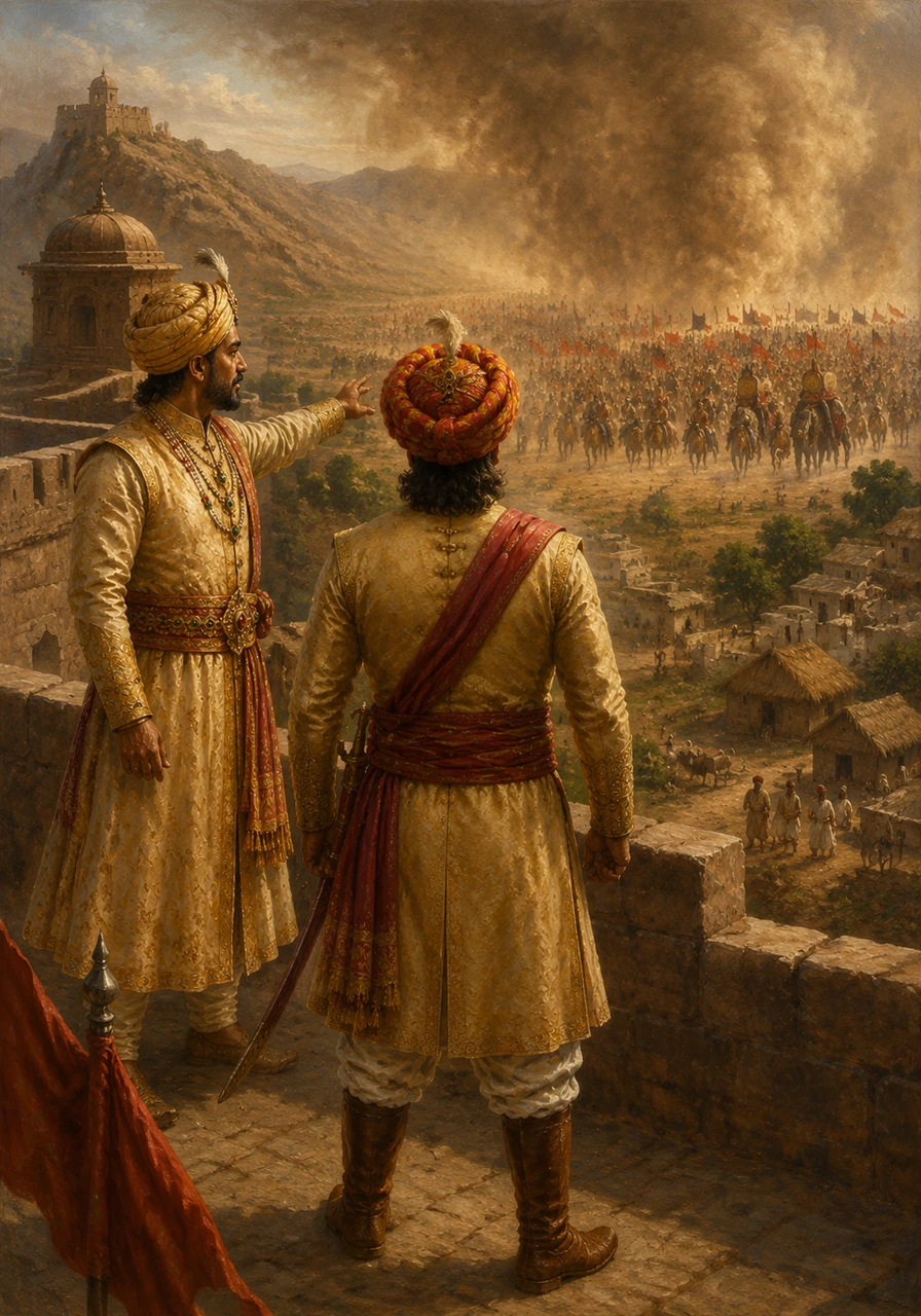 One afternoon, a dark cloud of dust rose on the horizon as a massive enemy army approached the village. The sound of war drums echoed through the valley, signaling a challenge that would test the fort’s strength and the commander's resolve.