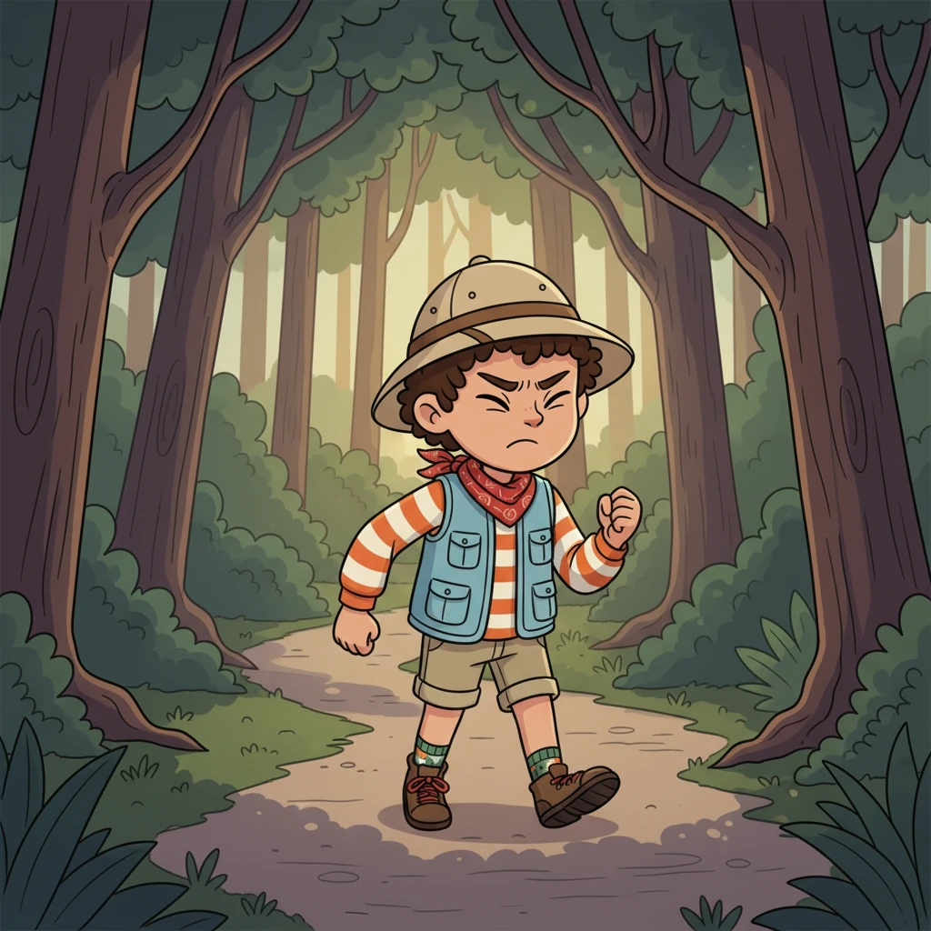 As they ventured deeper, the forest grew a little darker, and strange, rustling shadows danced behind the trees. Leo felt a tiny shiver of fear, but he squeezed his eyes shut for a moment and remembered his goal. He took a deep breath, reminding himself to be brave.