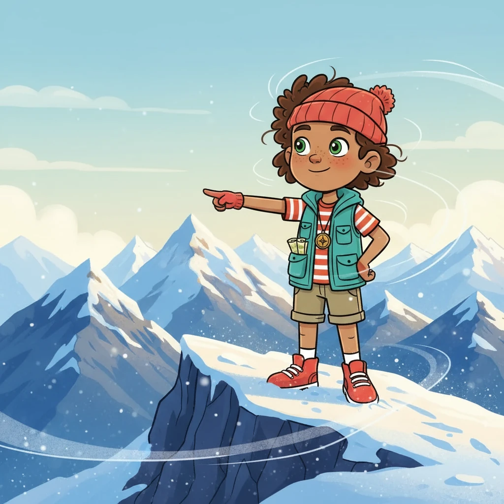 Next, Rowan found herself scaling a snow-capped mountain, the air thin and crisp. The biting wind nipped at her cheeks as she persevered, driven by the challenge and the promise of a breathtaking view. Finally, she reached the summit, where a panorama of majestic peaks unfolded before her.