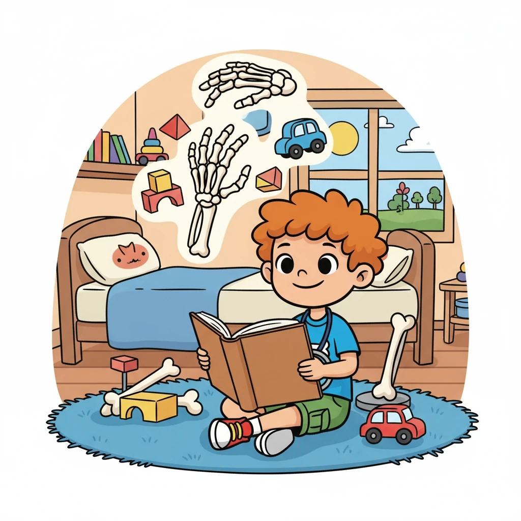 Continuando a leggere, Luca apprese che le braccia e le spalle avevano 10 ossa, mentre le mani, con le loro delicate dita, ne contavano ben 54. Luca immaginava le mani che giocavano e creavano.