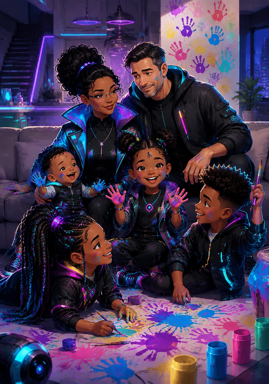 Years fly by, and Janeen’s world expands as her family grows into a bustling household of four energetic children. Laughter and messy handprints fill their home, creating a beautiful collage of shared moments and unconditional love.