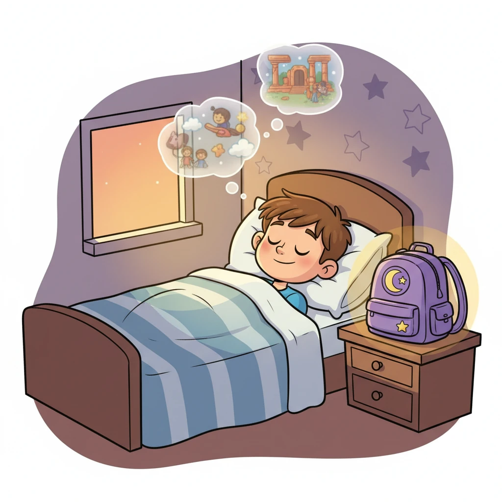 Theo deitou-se em sua cama, com a mochila mágica ao lado, emitindo um brilho suave e reconfortante. Ele sonhou com as próximas aventuras e os amigos que faria. A magia da mochila estava sempre lá, pronta para o dia seguinte, esperando para transformar o ordinário em extraordinário.