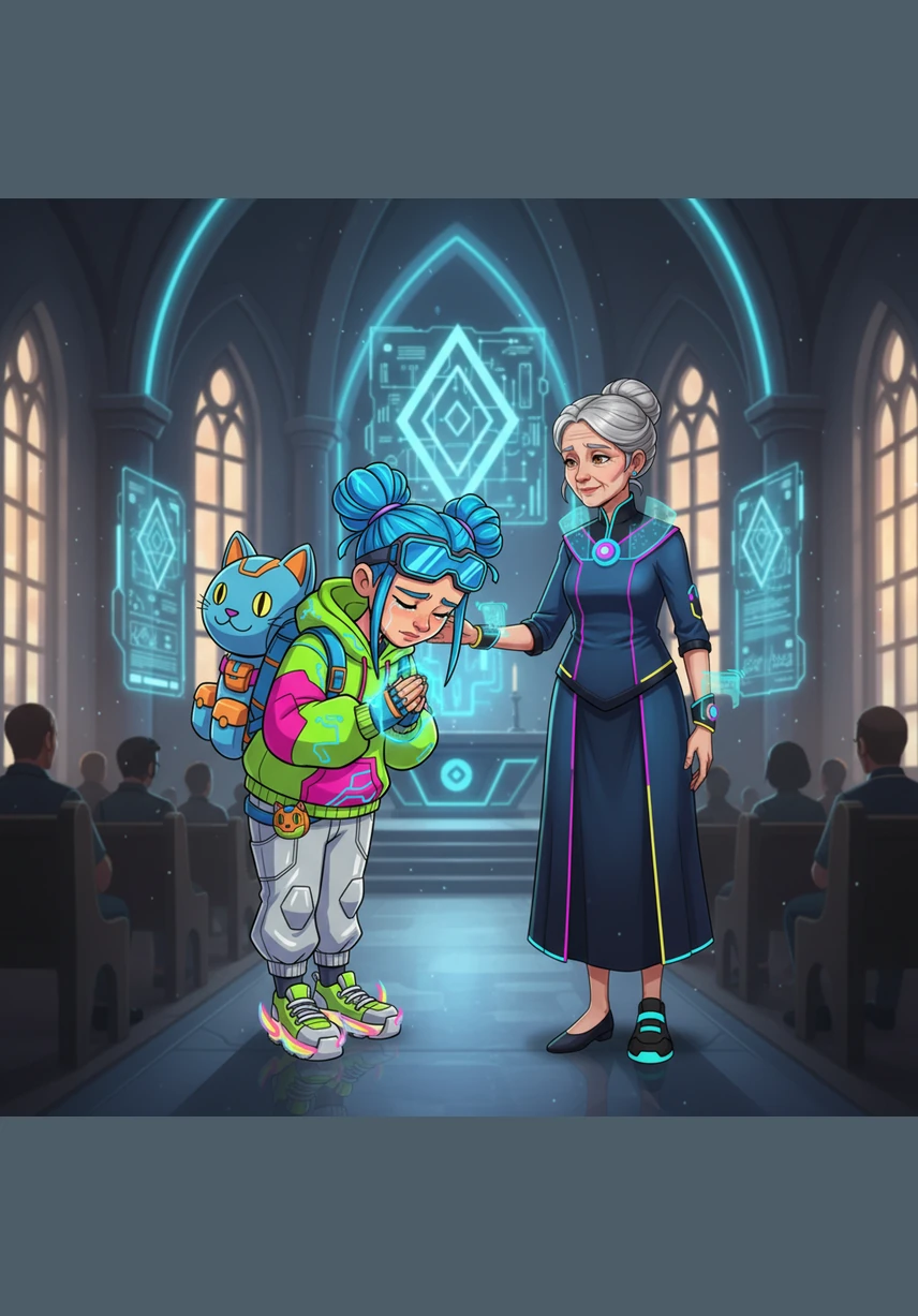 Ia menundukkan kepala sedalam-dalamnya, membiarkan air mata jatuh perlahan di atas tangannya yang tertangkup dalam doa. Dalam keheningan gereja itu, ia membisikkan doa tulus, menyerahkan segala keputusasaan yang selama ini ia simpan sendirian.