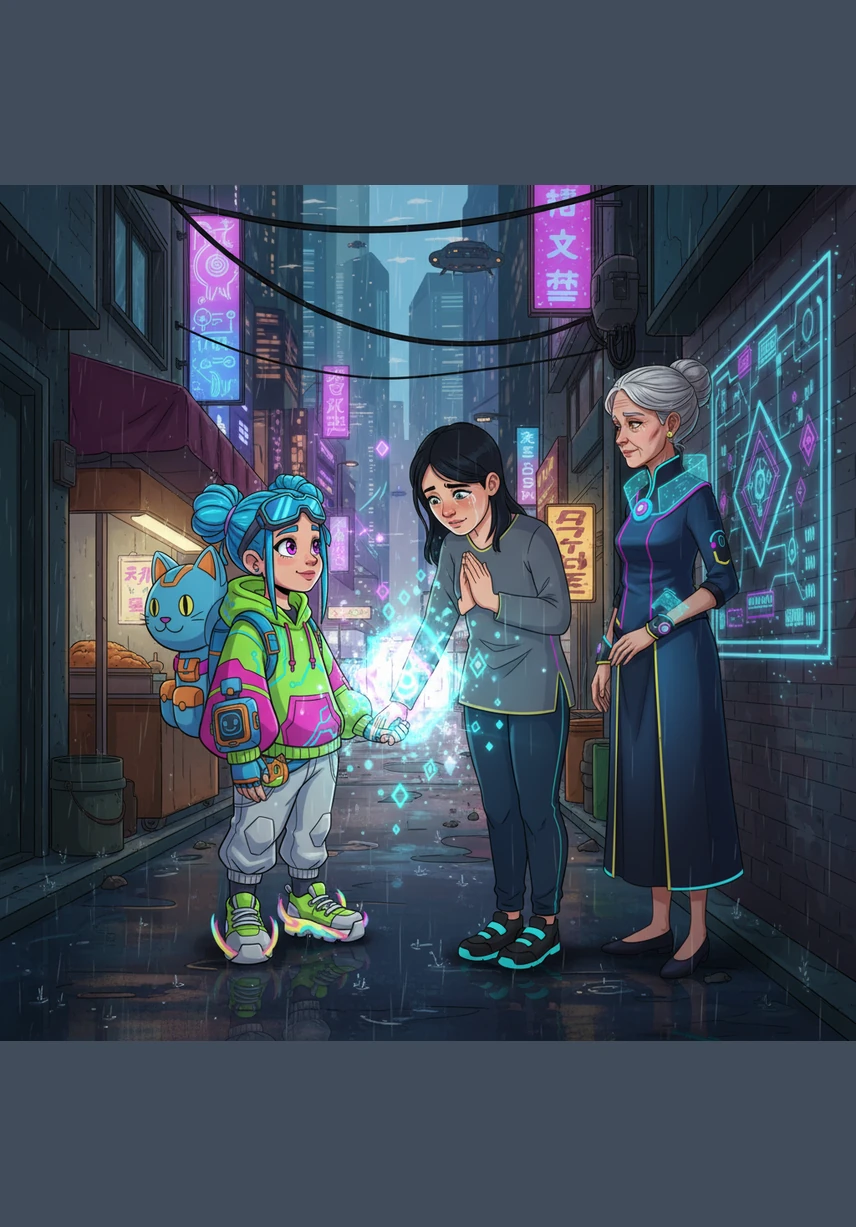 Seorang wanita tua yang sedang merapikan bunga di dekat altar menoleh dan tersenyum lembut ke arah Maya tanpa mengucapkan sepatah kata pun. Kehadiran yang tenang dan senyuman tulus itu mengingatkan Maya bahwa ia tidak pernah benar-benar sendirian dalam setiap pergumulannya.