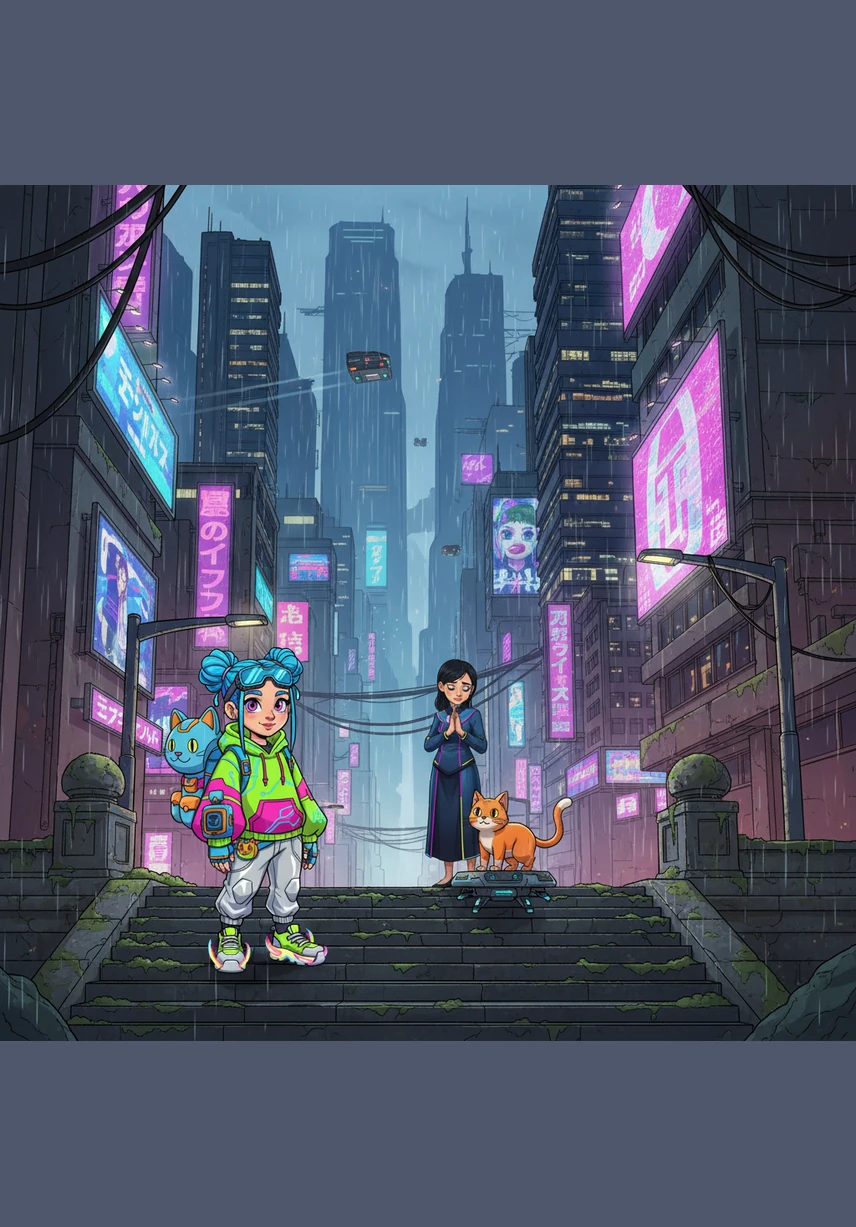 Saat Maya berjalan keluar dari gereja, ia melihat sebuah tunas bunga kecil yang tumbuh dengan kuat di celah bebatuan keras dekat tangga. Pemandangan sederhana itu menjadi pengingat kuat bahwa kehidupan dan harapan selalu bisa tumbuh di tempat yang paling tidak terduga sekalipun.