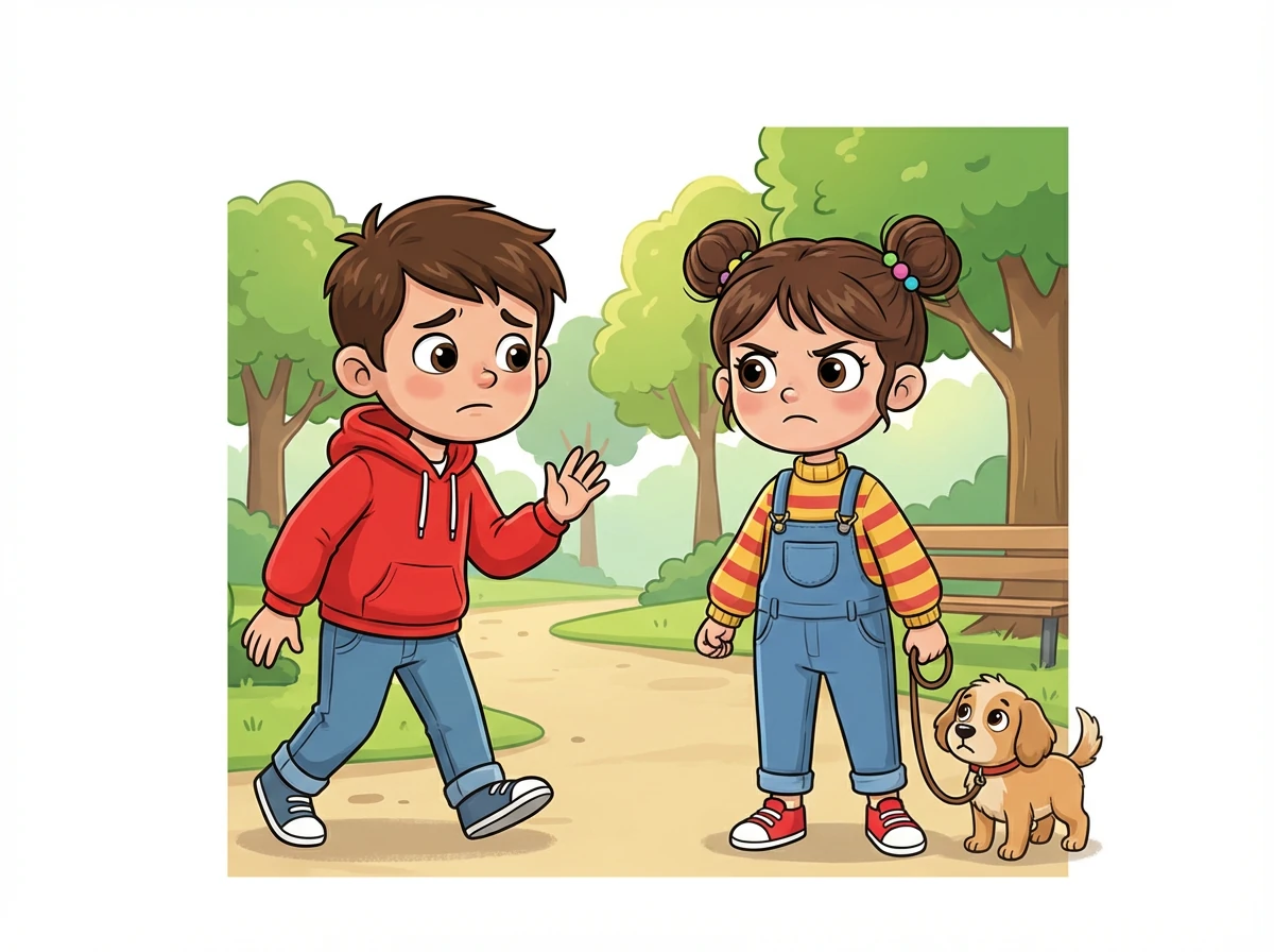 Kırmızı kazaklı çocuk, Aslı'nın kararlılığını görünce bir an duraksadı. Yüzündeki alaycı ifade kayboldu ve yerine pişmanlık geldi.