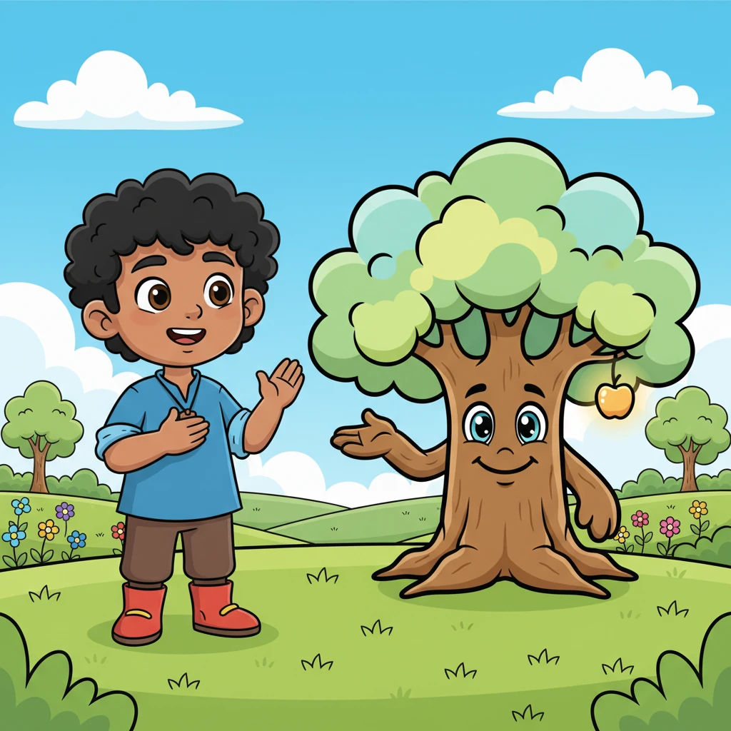 "You must always speak the truth and help others," the Tree of Truth declared. Aarav's face lit up with a joyful smile, and he promised with all his heart, his voice clear and true.