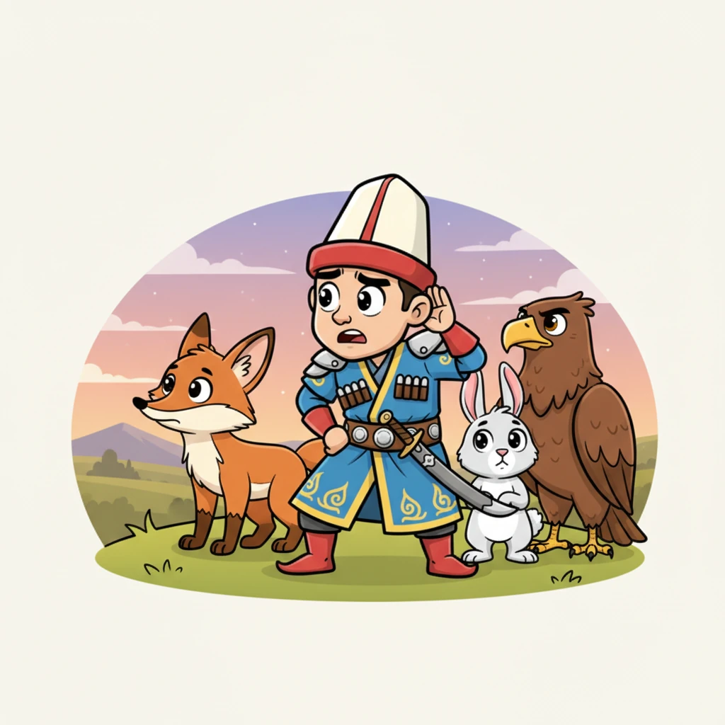 Күтүлбөгөн жерден Жолборс алыстан тынчсызданган үн угат. Анын түлкү, коён жана бүркүт достору да тынчсызданып, үндүн кайдан чыкканын билүү үчүн кулактарын салаңдатып, көздөрүн чоң ачышат. Жолборс эмне болгонун билүү үчүн дароо жолго чыгат.