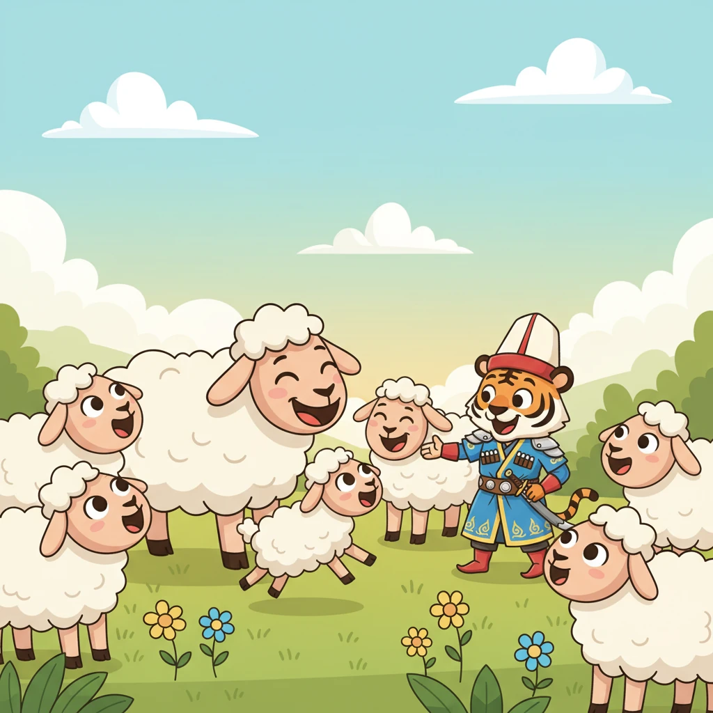 Акыры, козу өзүнүн кубанган апасы жана үйүрү менен кайрадан жолугат. Алар Жолборско ыраазычылыгын билдирип, баары чогуу шаңдуу үн чыгарышат. Жолборстун жүрөгү кубанычка толот.