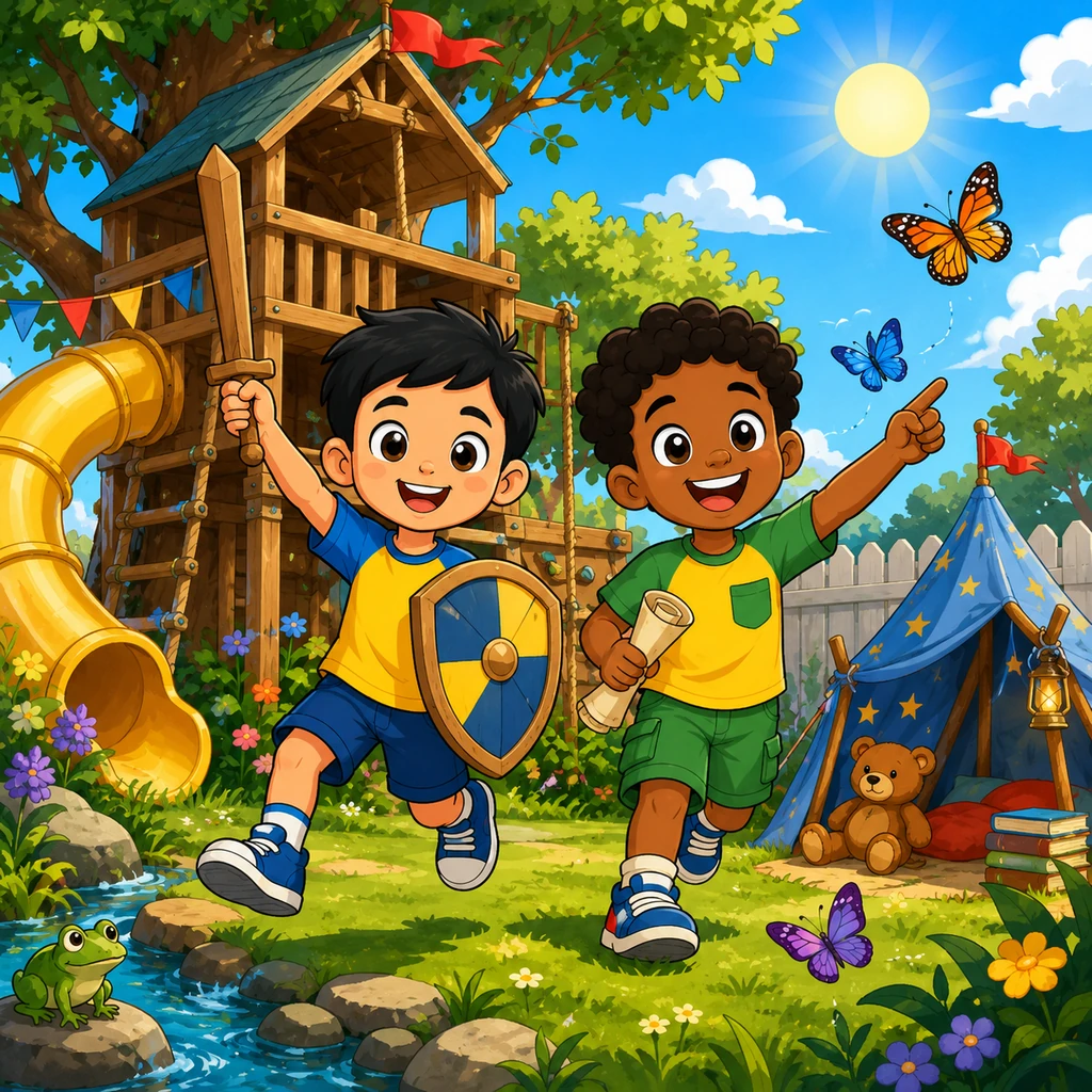 The Backyard Kingdom of Jojo and Caleb - Adventure stories
