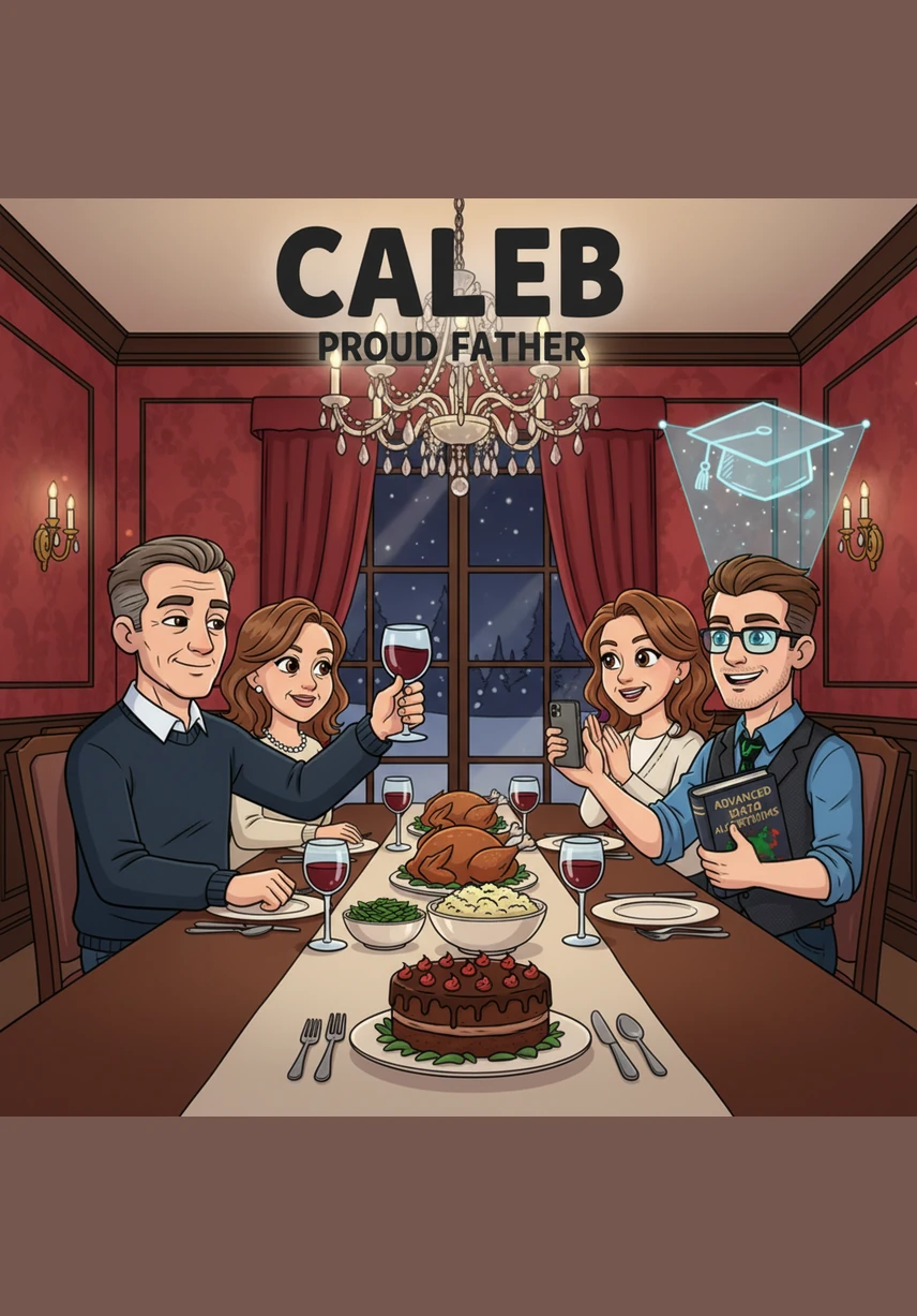 At a celebratory family dinner, Caleb’s parents raise their glasses to toast his bright future and the scholarship he has seemingly secured. Caleb stares down at his plate, the expensive meal tasting like ash as the weight of his secret grows heavier.