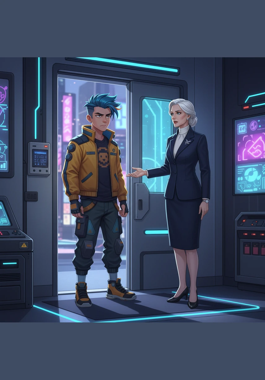 As a teenager, Leo stands by the front door, ready to rush out into the night with a defiant look on his face. His mother tries to offer a word of caution, but he rolls his eyes and scoffs, convinced that he already knows everything there is to know about the world.