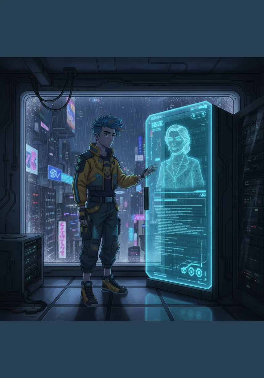 The weight of his choices begins to press down on him as Leo stands alone before a desk piled with notices of his failures. The friends who once cheered his recklessness are nowhere to be found, leaving him to face the cold, harsh reality of his own making.