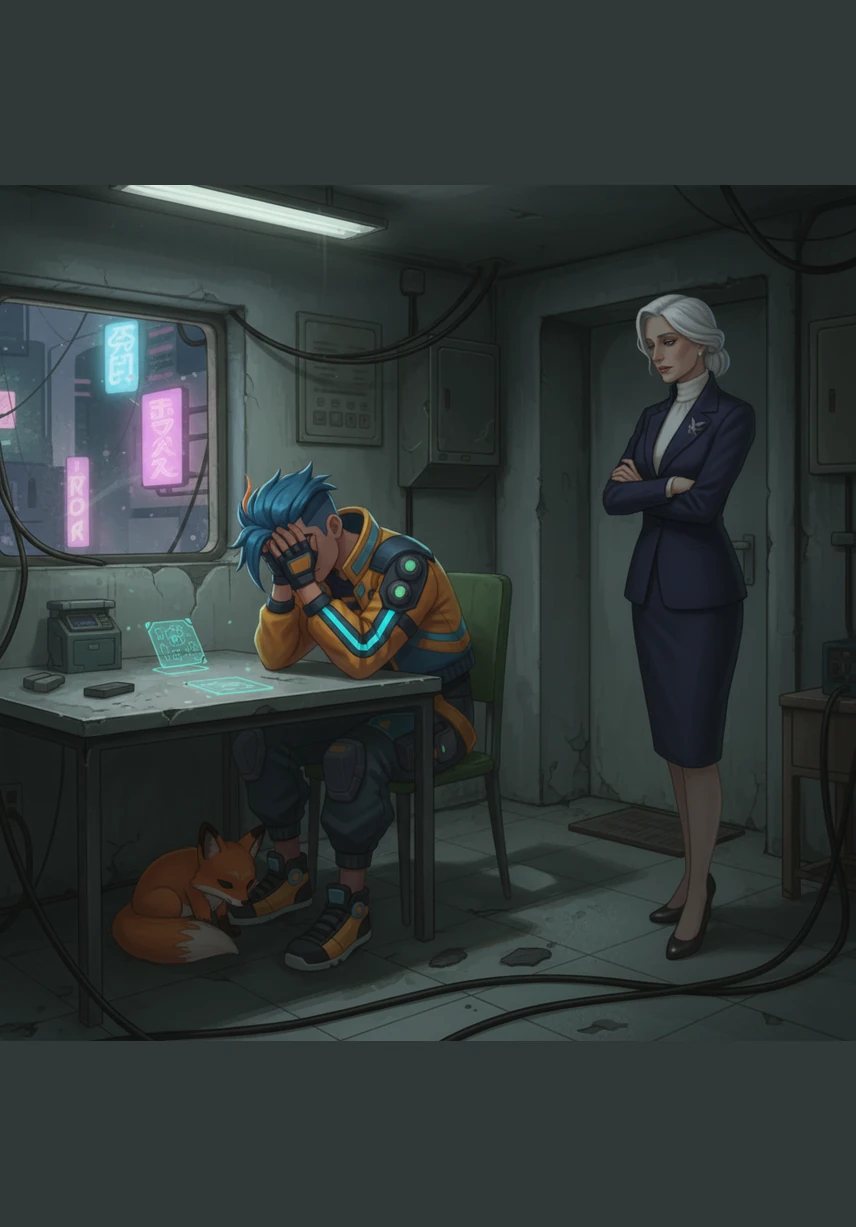 In a dimly lit and lonely room, Leo sits with his head in his hands, finally feeling the sting of the consequences his mother had warned him about. The silence is heavy, filled only with the painful realization that he has lost his way through his own stubbornness.