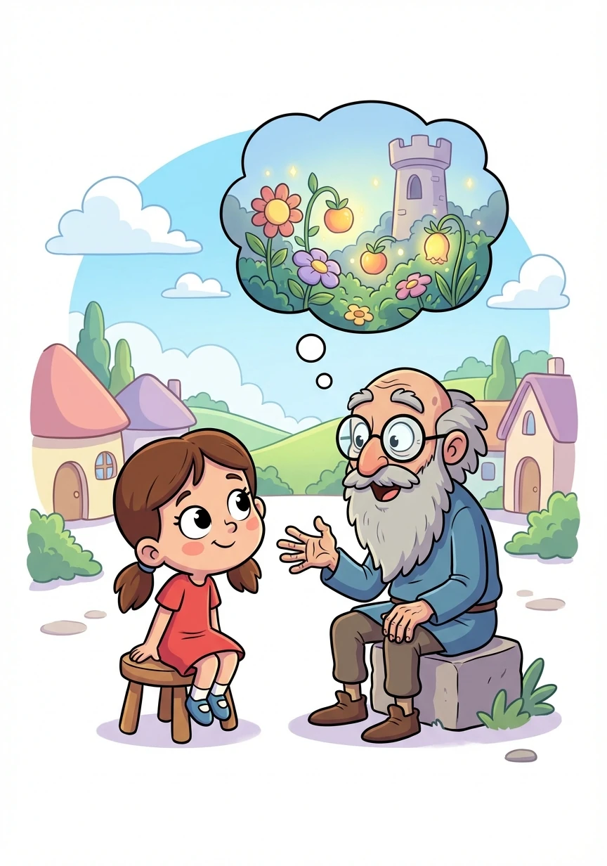 El anciano le contó a Elara una leyenda sobre el castillo: se decía que en su interior se ocultaba un jardín mágico, capaz de devolver la vida al pueblo. Pero nadie se había atrevido a entrar en el castillo durante años.