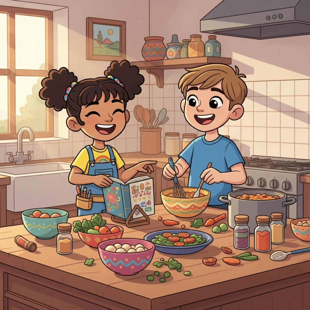 One day, Maya's class planned a multicultural potluck. Each student was to bring a dish representing their heritage. Maya, nervous about her own family's traditions, was surprised when David offered to help. Together, they made a delicious dish, sharing stories and laughter.