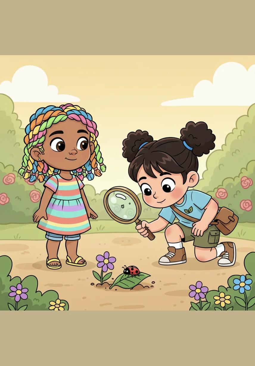 'Are you an engineer?' Alba asks, recognizing the clever way Soliel solves her building problem. Soliel smiles brightly and explains that she wants to build towers that reach the clouds, making Alba realize that building is a special kind of magic.