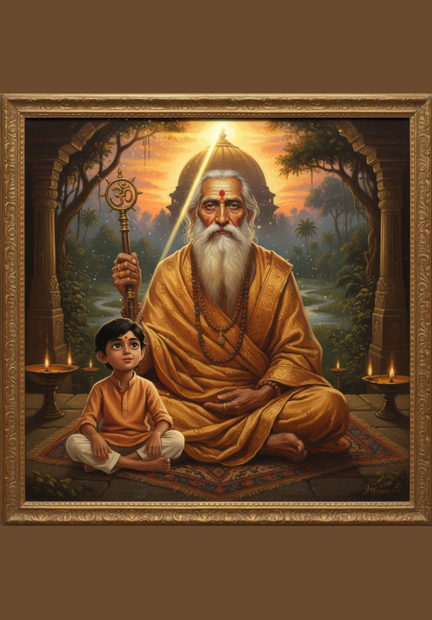 Suddenly, the first direct ray of sunlight breaks through the darkness, piercing the mist like a golden spear. It strikes the temple’s bronze dome, sending a brilliant flash of light across the landscape. The transition from night to day happens in a breathtaking, silent explosion of color.