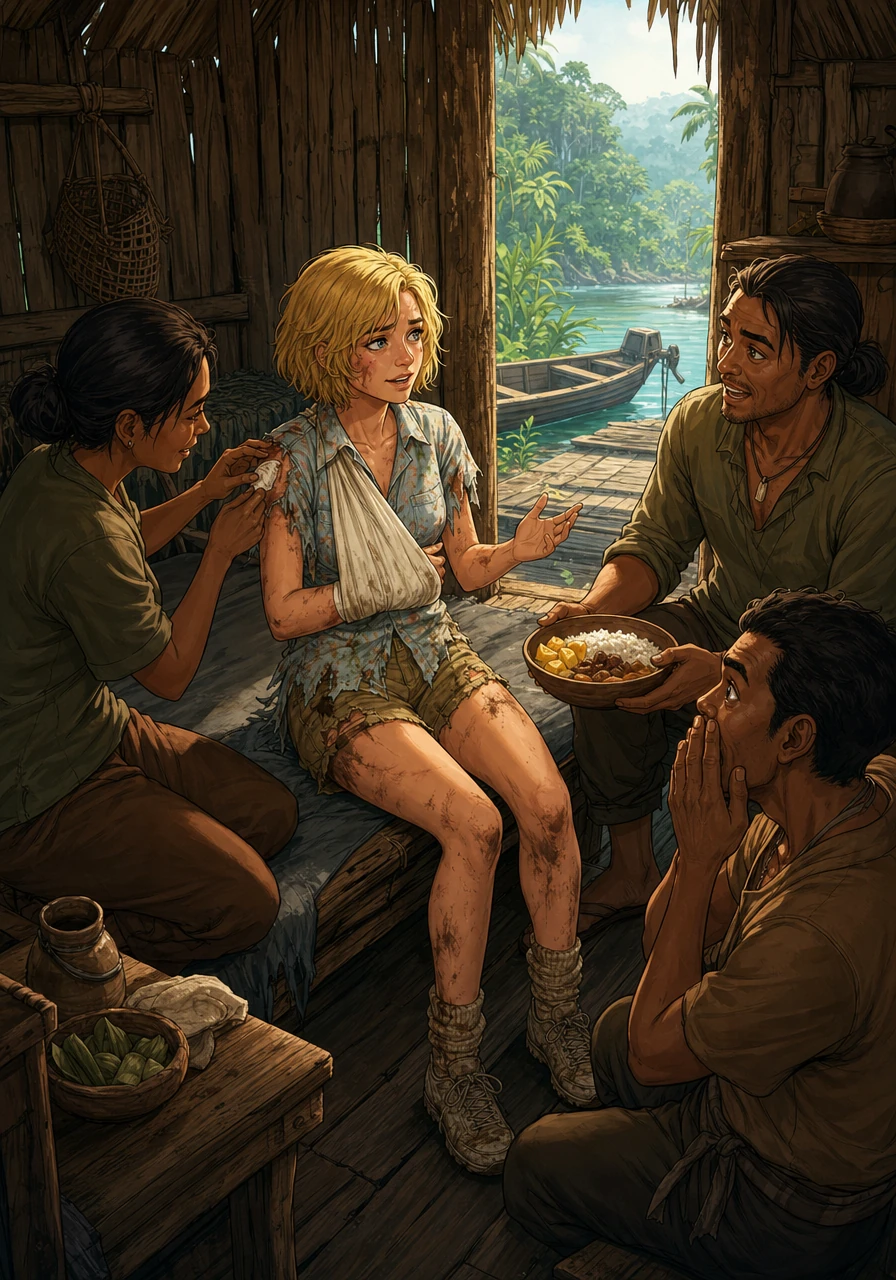 The next morning, three local forest workers discovered Juliane resting in the hut and gasped in disbelief at her story. They gently tended to her wounds, fed her warm food, and prepared their boat to take her back to safety and civilization.