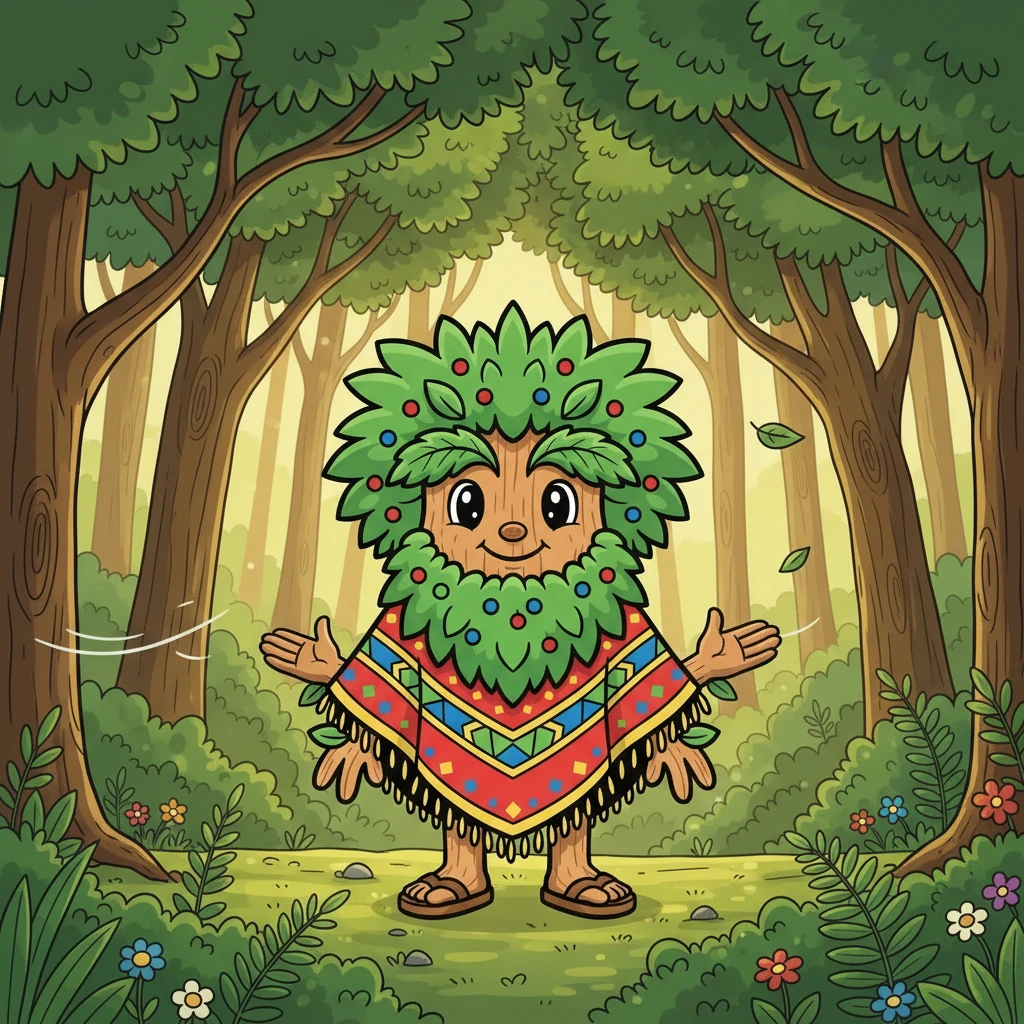 En un bosque muy verde, se alzaba un árbol peculiar llamado Arbolito. Arbolito no era un árbol cualquiera, ¡podía hablar! Sus hojas susurraban secretos al viento y su tronco resonaba con historias.