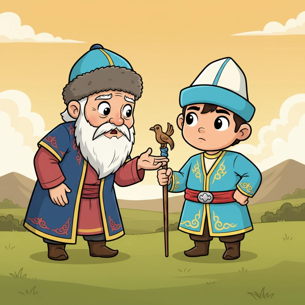 Ақсақал Қанай би Абылай ханға жақындап, неге әлі әрекет етпейтінін сұрайды. Оның жүзінде аздап түсінбеушілік пен алаңдаушылық бар. Қанай бидің сөздері сабырлы, бірақ оларда батырлардың шыдамсыздығы сезіледі.