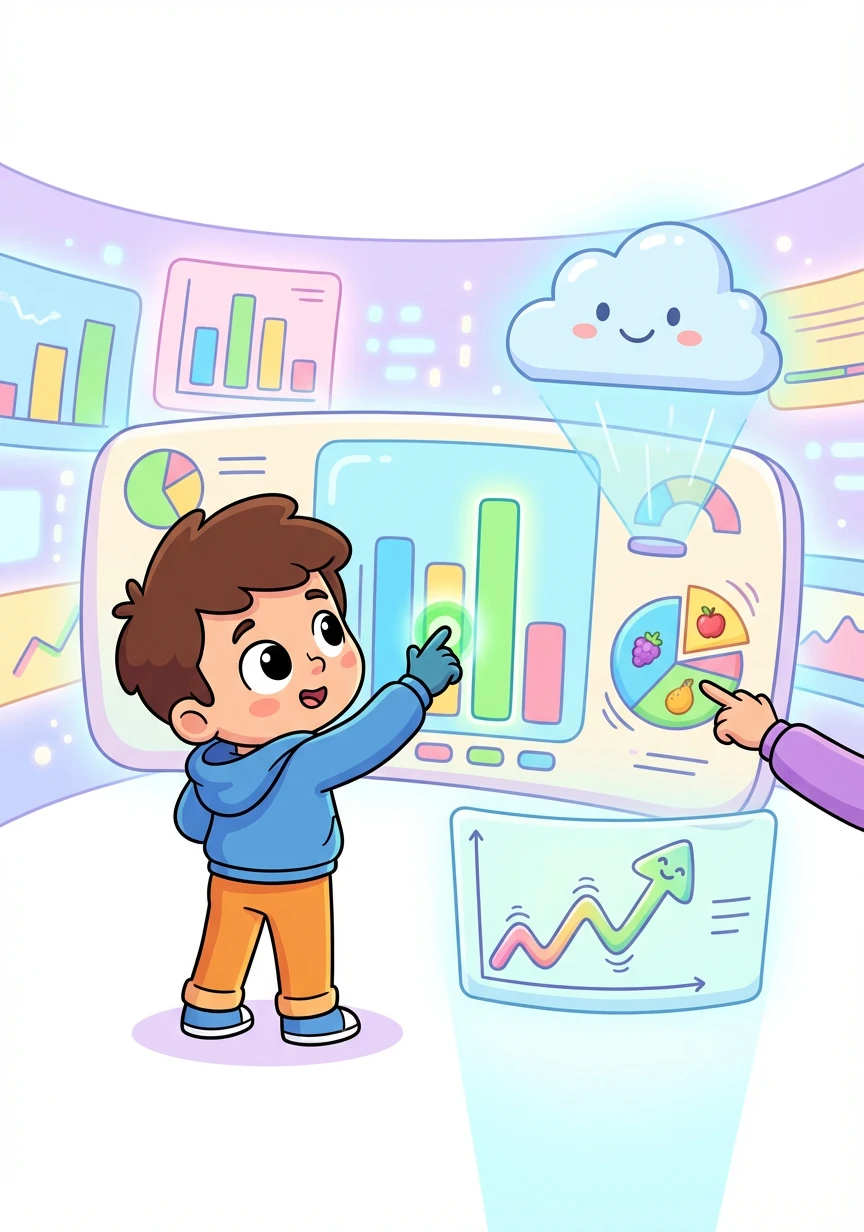 The data transformed into interactive charts and dashboards, providing valuable insights at a glance.