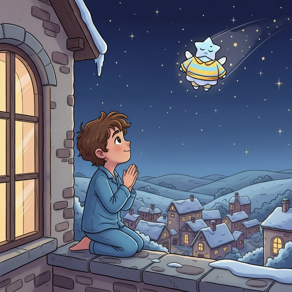 In a cozy little town, lived a young boy named Timur. Every night, he would gaze up at the starry sky, whispering a secret wish. He longed for his mother's health to improve, hoping a falling star might grant his deepest desire.
