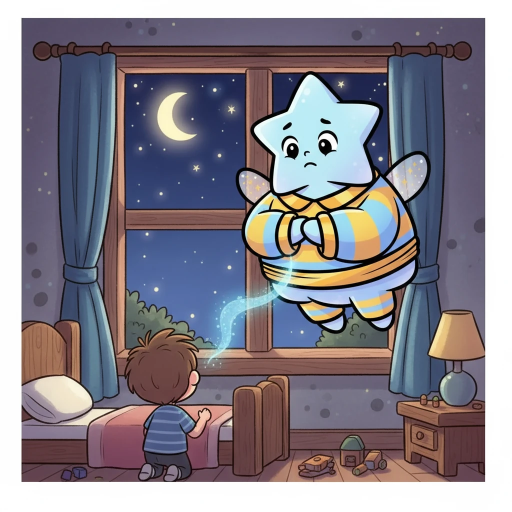 Lumi overheard Timur's heartfelt wish and felt a conflict within her. She knew falling might mean the end, but the thought of helping the boy filled her with a new kind of courage. Taking a deep breath, she made her decision.