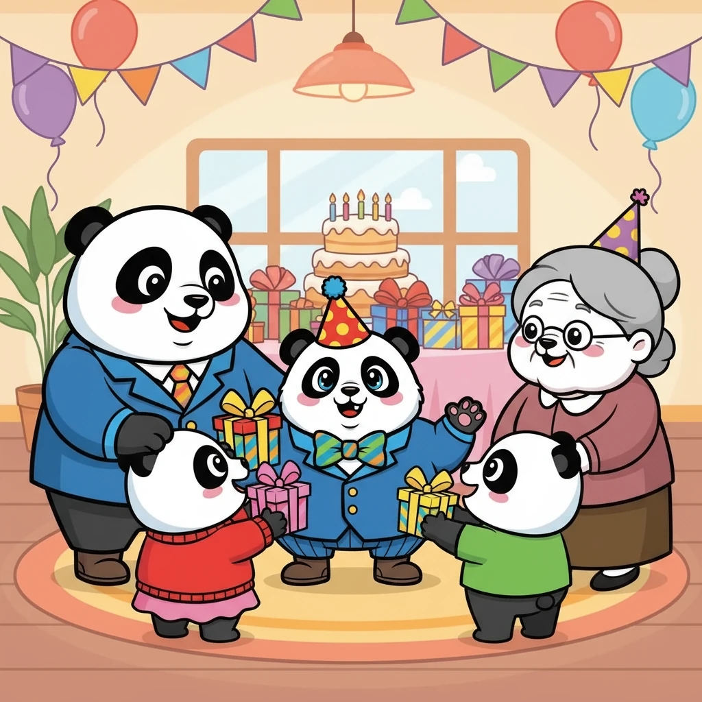 Owen, Angel, dan Adel memberikan hadiah yang sudah mereka siapkan untuk Enso. Yahya, suaminya, mengucapkan selamat dan mendoakan yang terbaik untuk Enso. Oma Mery tersenyum bahagia melihat kebahagiaan mereka.