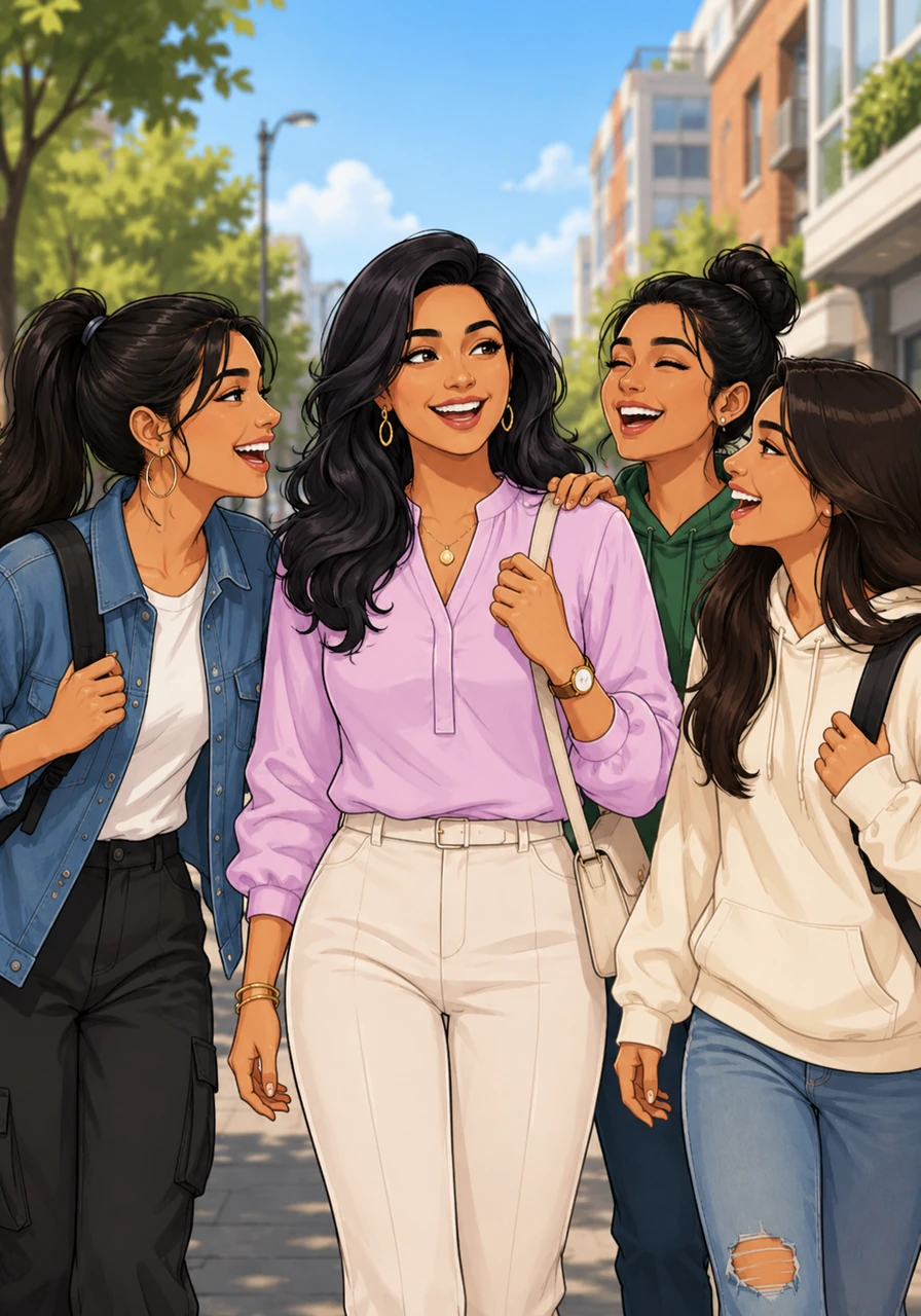 Influenced by her time with Arjun, Najma begins spending time with a group of vibrant teenage girls, finding herself drawn to their modern and carefree lifestyle.