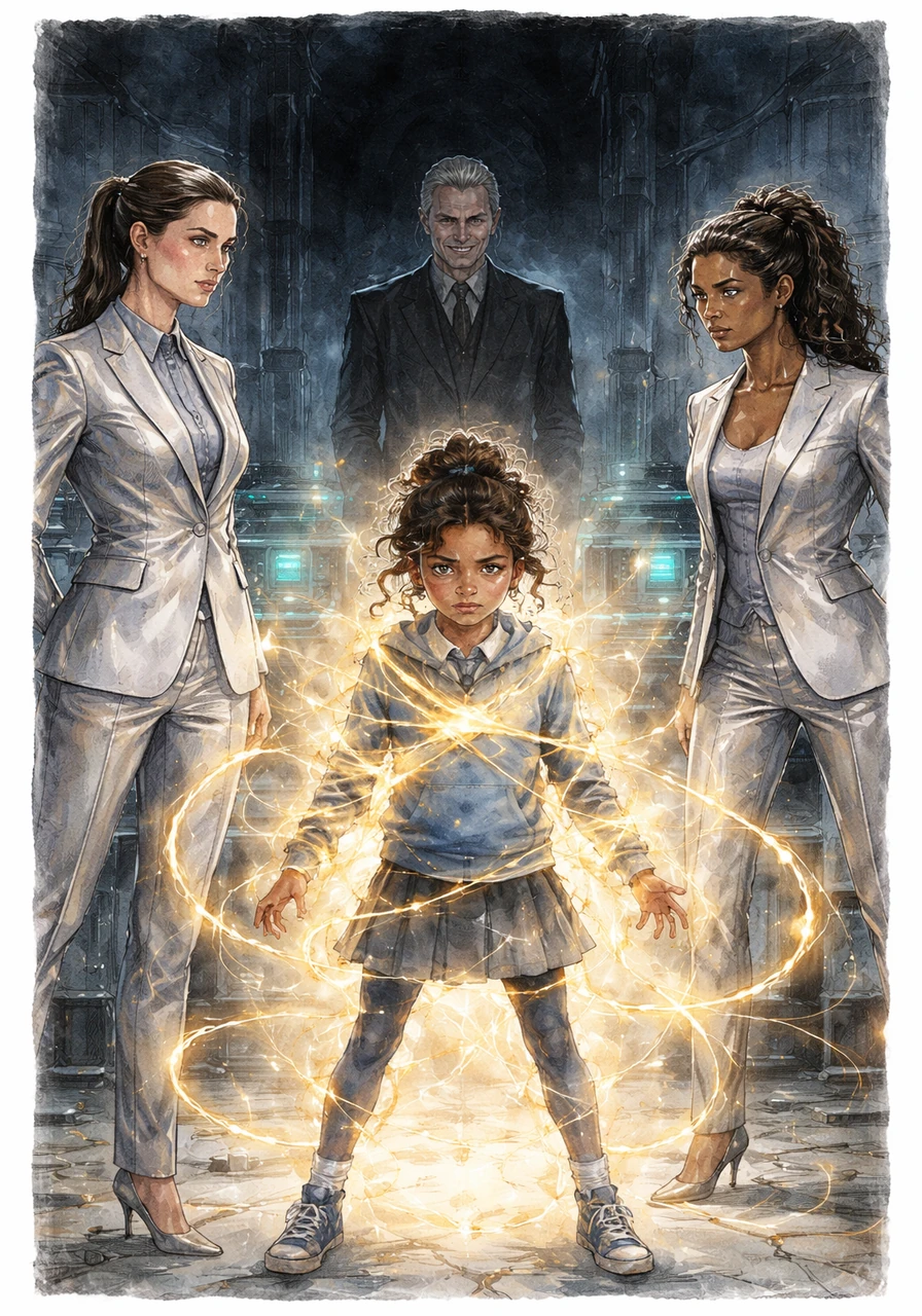 The Headmaster stepped out from the shadows, his smile cold and calculating as he explained that Desara’s unique power was the final key they needed. He didn't want to help her control her gift; he wanted to use it to power a machine that would rewrite the universe.