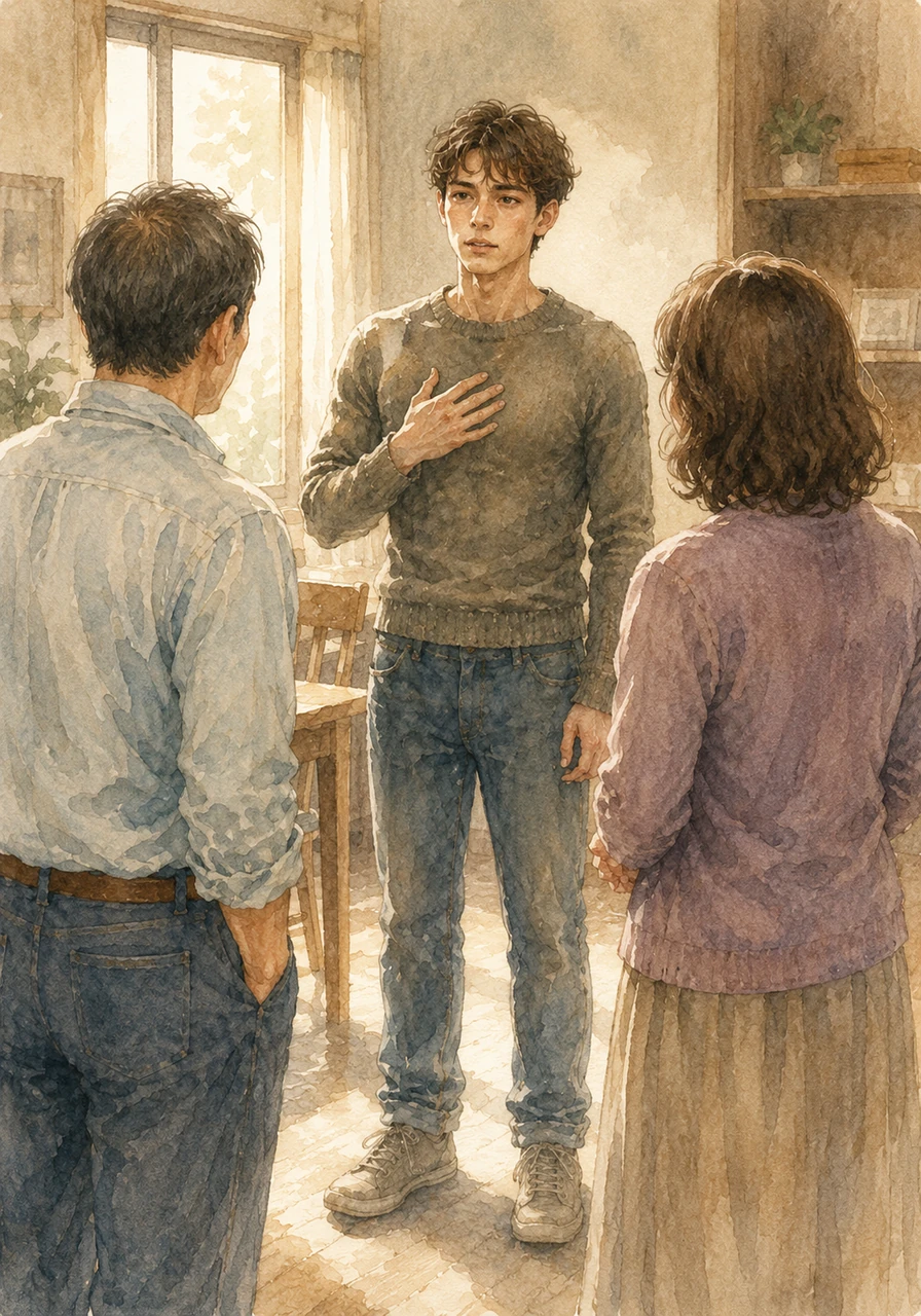 Leo returns home, not as the boy who left, but as a young man who has finally found his own internal compass. He begins to speak his truth, his voice steady and clear, no longer afraid of the person he is becoming.