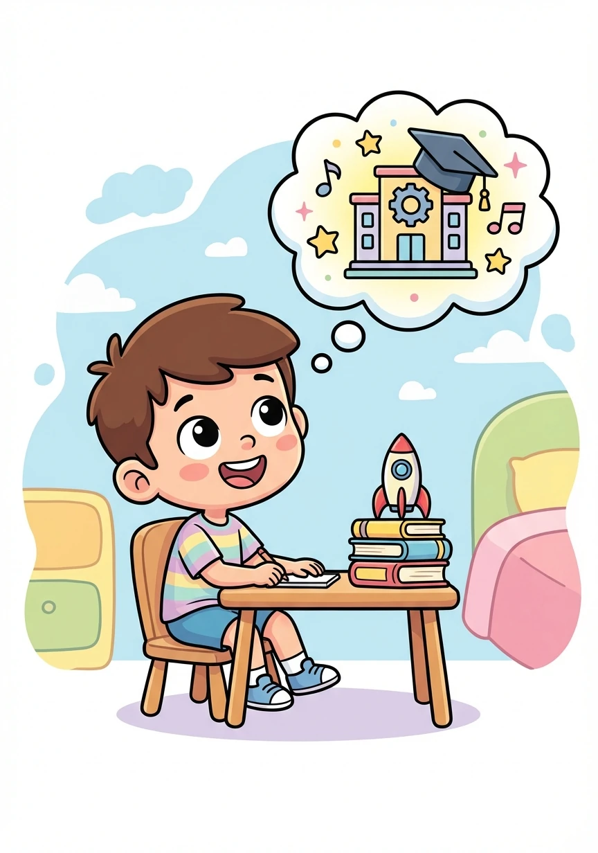 After class 10, inspired by his older brother, Brahmanand dreams of becoming an IITian. He envisions a future filled with possibilities.