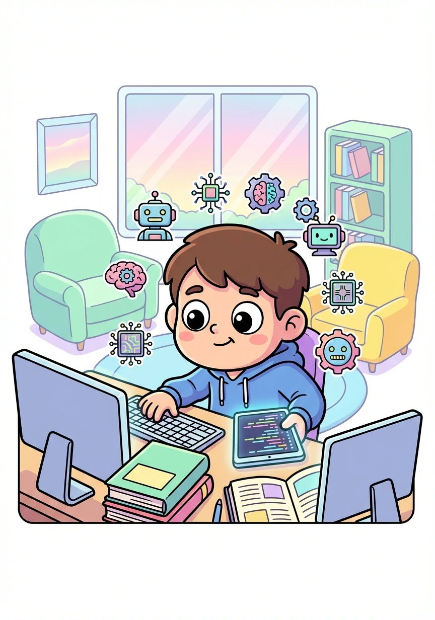 Brahmanand dives deep into AI, learning coding, algorithms, and machine learning. He spends countless hours studying and practicing.