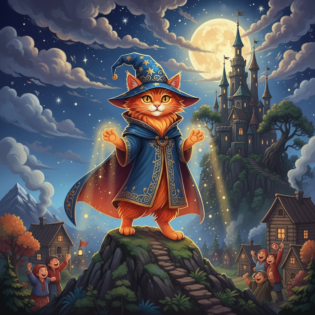 После долгой и сложной борьбы Огненный Кот победил главного монстра, освободив Забытый Мир от зла. Он вернулся домой героем, готовым к новым приключениям и защите мира от любых угроз. Его имя стало легендой.