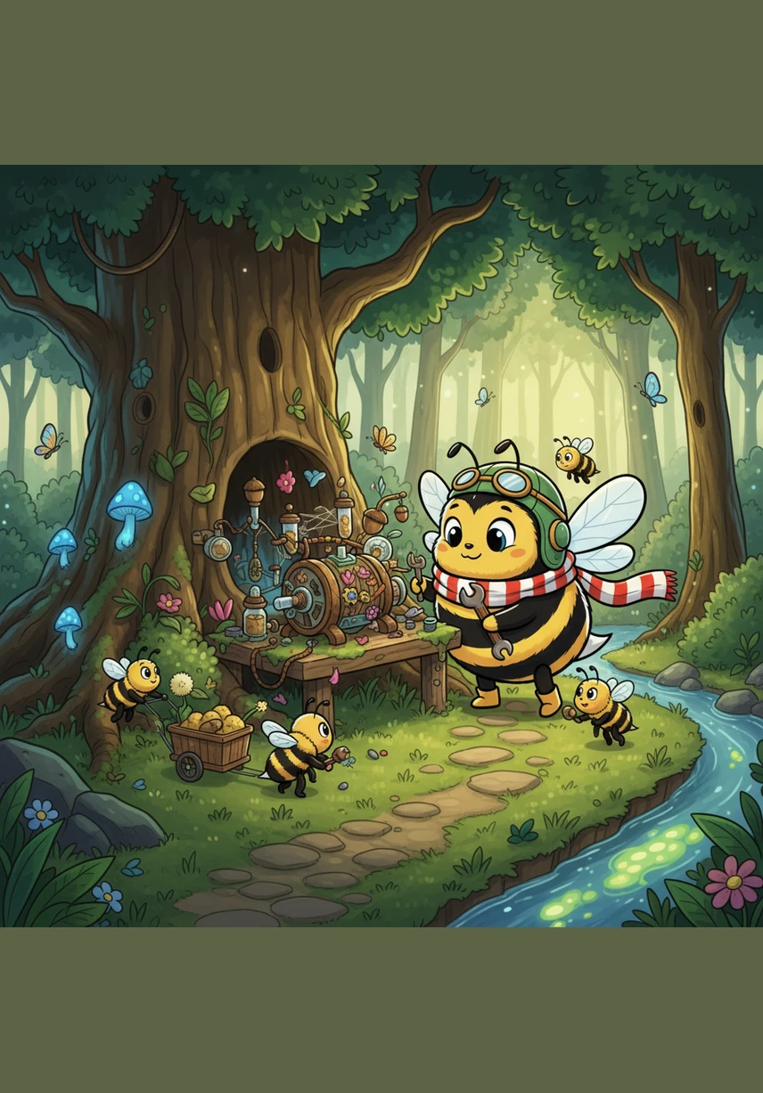 The forest animals, from chirping birds to bushy-tailed squirrels, all depend on the seeds and nuts that the bees help create. Barnaby is a tiny engineer, keeping the whole environment healthy and green for everyone to enjoy.