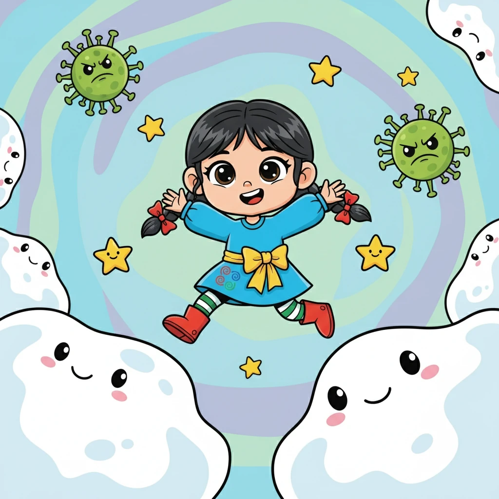 Айгүл иммундық жүйемен танысты. Ол иммундық жасушалардың, антиденелердің және инфекциялармен қалай күресу керектігін білді. Айгүл өзін қорғай алатын күшті қорғанысқа таңданды.