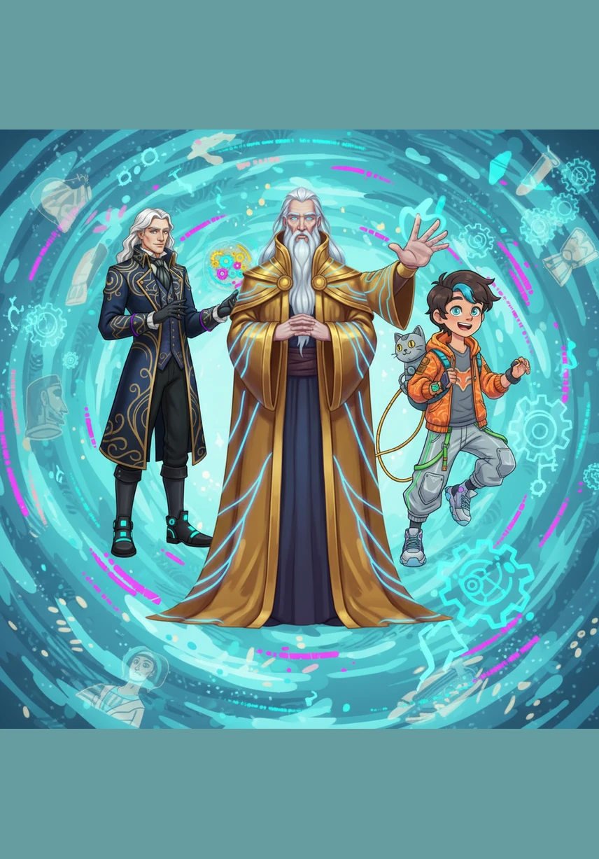 Ол неонды көк және күлгін түстерге толы шексіз уақыт туннелі арқылы ұшып бара жатты. Айналасында өткен мен болашақтың көріністері жұлдыздардай жыпылықтап, физика заңдары көз алдында өзгеріп жатты.