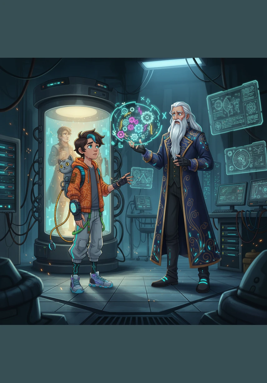 Ғалымның қолындағы жарқыраған формулалар ауада алтын түспен бейнеленіп, әлемнің қалай жұмыс істейтінін көрсетті. Данияр әрбір қозғалыстың артында жатқан ұлы математикалық үйлесімділікті алғаш рет сезінді.