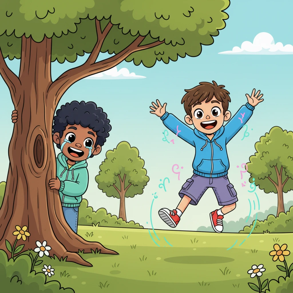 The next morning, Felix hides behind a tree, his eyes wide with joy as Oscar, with a look of pure, unadulterated surprise, leaps and spins, effortlessly running across the sunny park. Tears of overwhelming happiness well up in Felix's eyes, his secret wish having come true.